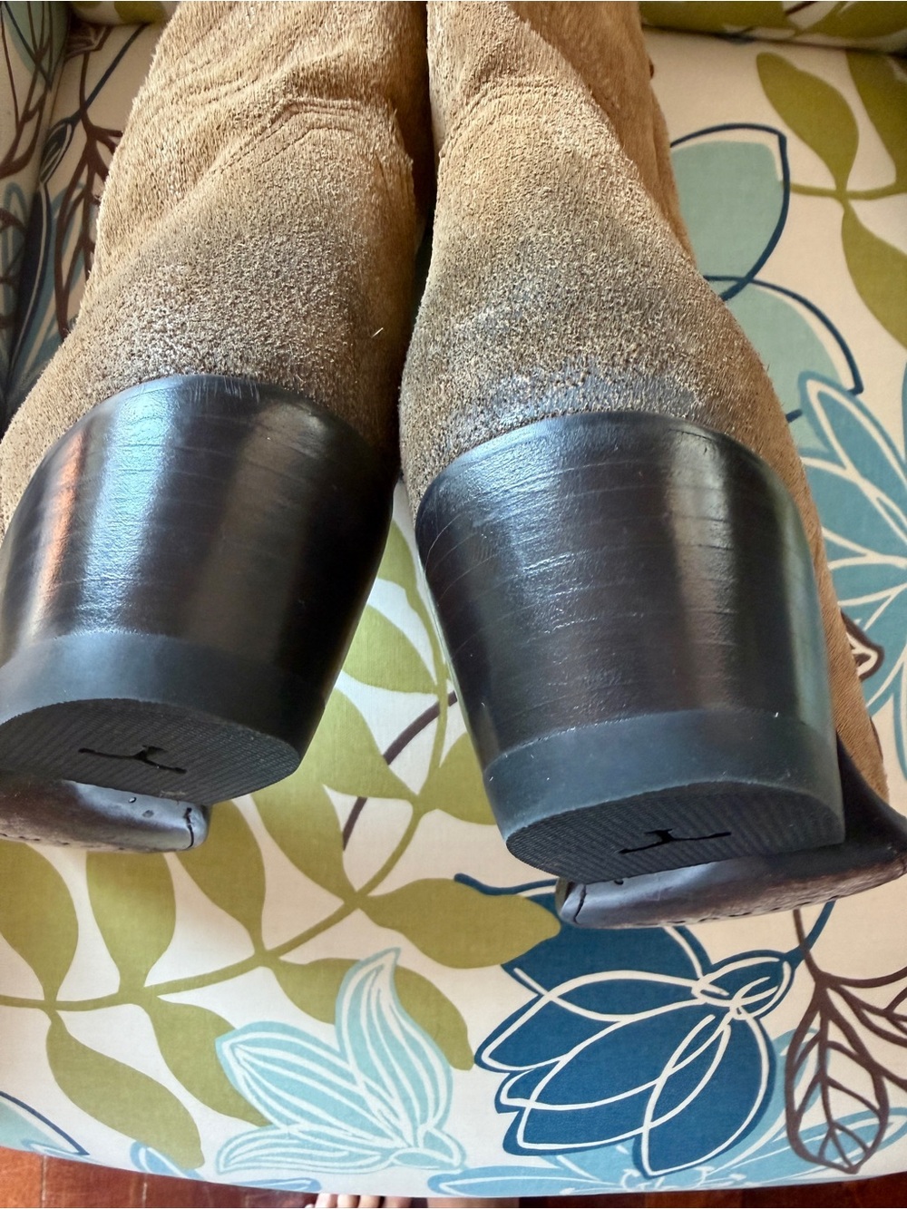 TECOVAS Sadie Tan Suede Cowboy Boots - size 9 **fits like 10** like new - Picture 4 of 5